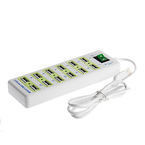 12-портовый привет-скорость USB2.0 HUB (случайный цвет)