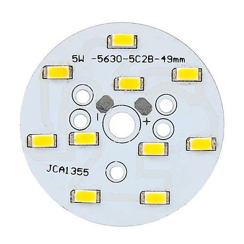 C123456 5W 550lm 3500K 10-SMD 5630 LED теплый свет светодиодный модуль лампы - (10-12V)