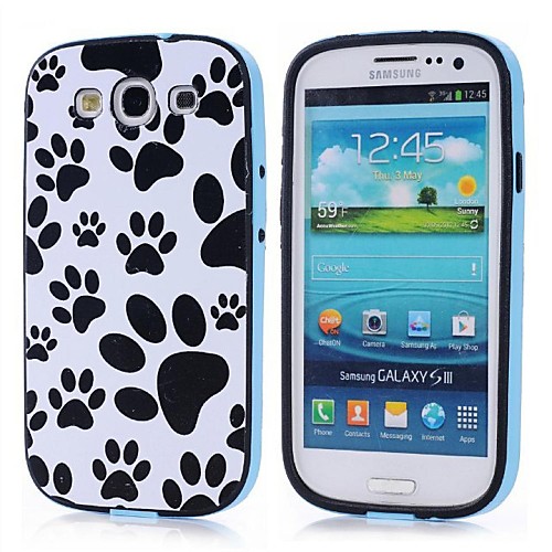 След Pattern ТПУ  PC 2-в-1 Твердый переплет Чехол для Samsung Galaxy S3 I9300