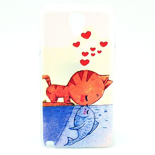 Питание Плавание Fish Cat Pattern Жесткий задняя обложка чехол для Samsung Galaxy Note 3 Lite