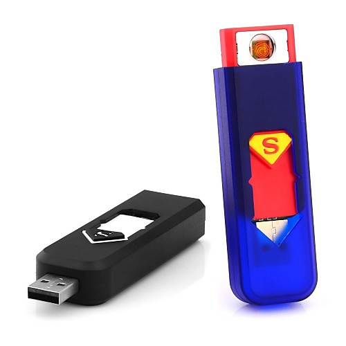 Супермен USB аккумуляторная Мини Непламено Электронная зажигалка Может борту самолета