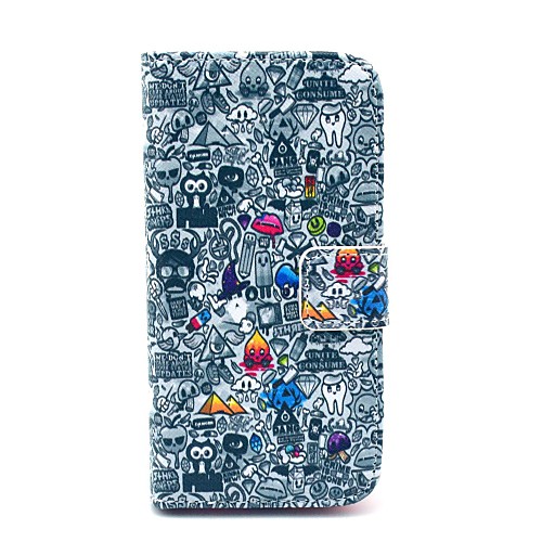 Популярные мультфильм Pattern PU кожаный чехол с карт памяти и подставка для Samsung Galaxy S4 мини I9190