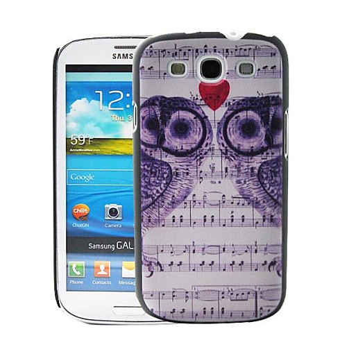 Совы на ноты Pattern пластиковые жесткий защитный футляр для Samsung Galaxy S3 i9300