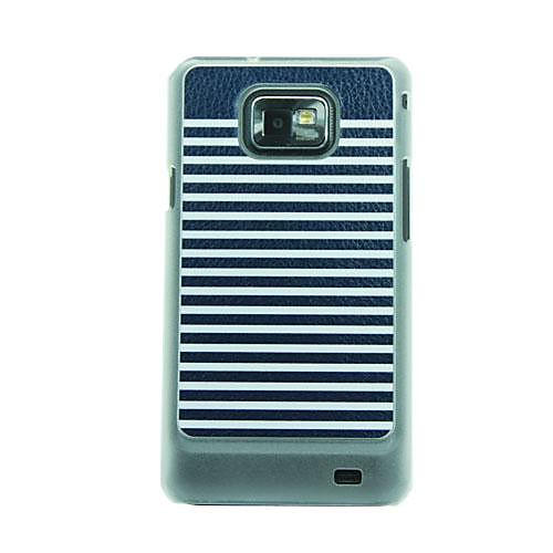 Футляр черный White Stripes Кожа вен Шаблон для Samsung Galaxy S2 I9100