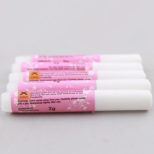 5 PCS естественным образом Розовый Nail Glue (2g/pc)