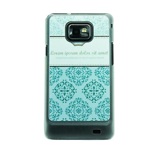 Кожа вен Pattern Синий Корона Футляр для Samsung Galaxy S2 I9100