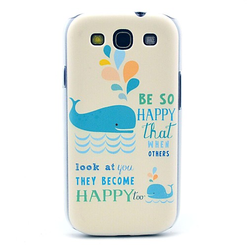 Счастливые Pattern Плавание Дельфин Твердый переплет чехол для Samsung Galaxy S3 I9300