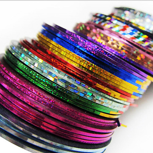 24pcs mixs color striping tape line nail stripe tape nail art decoration sticker
24pcs mixs color striping tape line nail stripe tape nail art decoration sticker