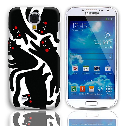 Мультфильм Pattern Кот Футляр с 3 пакетами Защитные пленки для Samsung Galaxy S4 мини I9190