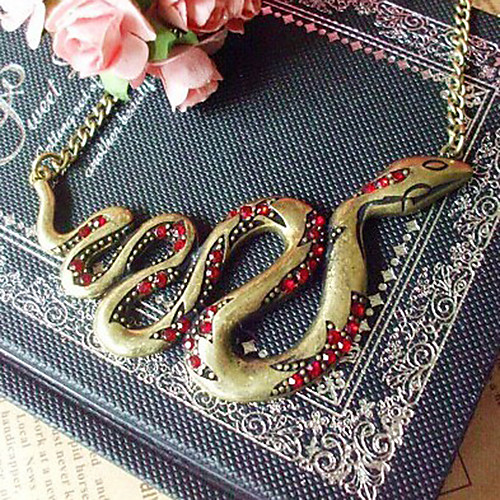 Европейский Золотой Змея Форма сплава ожерелье (1 шт)