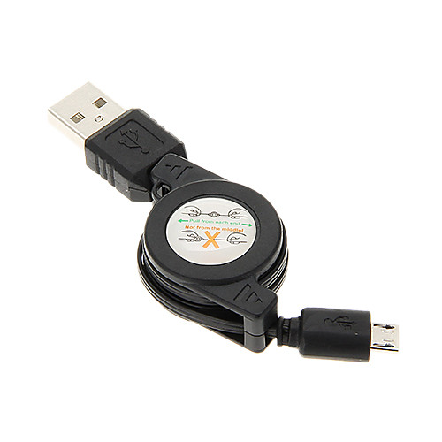 USB к Micro USB Выдвижной зарядный кабель для Nokia / Мото / Samsung / LG / HTC / Blackberry (случайный цвет)