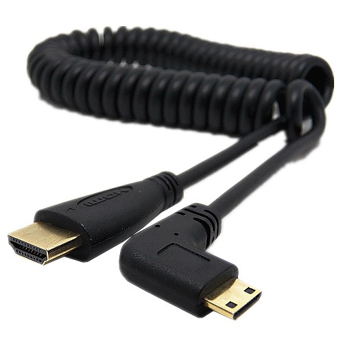 HDMI мужчин и Mini HDMI весеннего ротора спиральный кабель v1.4 3D для Sony канонического видеокамеру