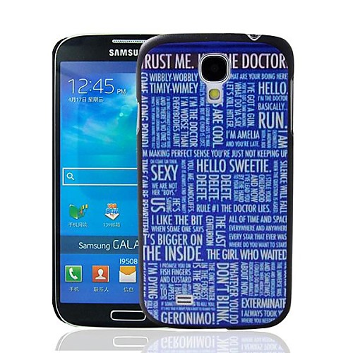 Доктор Кто специальное Pattern пластиковые Жесткий защитный чехол для Samsung Galaxy S4 i9500