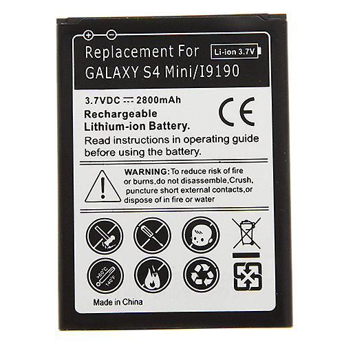 2800mAh аккумулятор сотового телефона черный для Samsung Galaxy S4 Mini/i9190