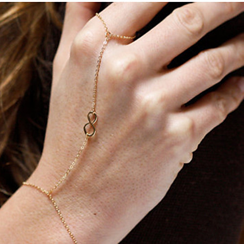 shixin Европейский Лаки восемь 37см золотая цепь сплава женщин& ссылка браслет (золотой, серебряный) (1 шт)