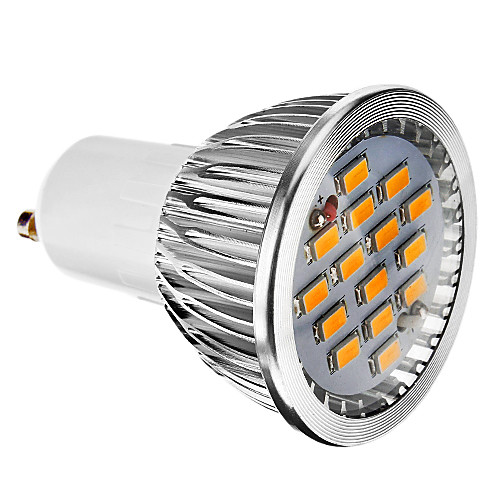 Затемнения GU10 5.5W 15x5730SMD 380LM 2700-3500K теплый белый свет Светодиодные пятно лампы (220-240V)