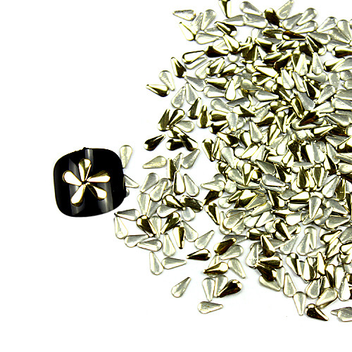 300PCS 3D Golden форму капли сплава ногтей Golden & Silver Украшения