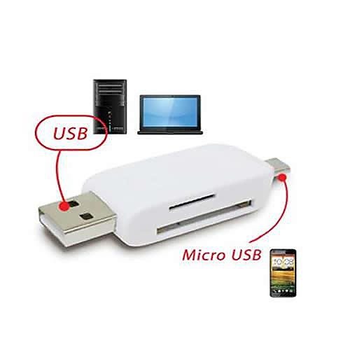 OTG USB Micro SD / TF Card Reader Адаптер для Samsung Galaxy / смартфон / USB ПК (разных цветов)