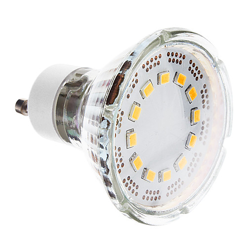 GU10 1W 12x2835SMD 120-140LM 2700-3500K теплый белый свет Светодиодные пятно лампа (220)