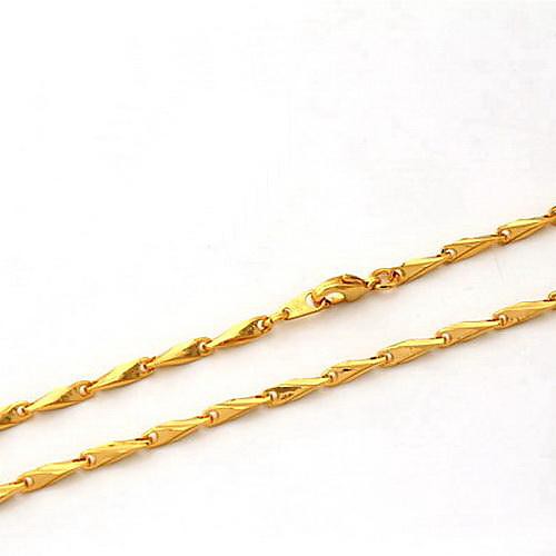 u7 мужская 18k коренастый золота заполнены колье ожерелья позолоченный высокое качество 3,5 мм 50 см