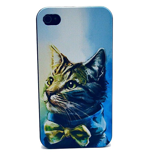 Красивая кошка с Футляр Лук Pattern ПК для IPhone 4/4S