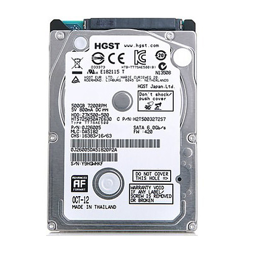 Hitachi HTS725050A7E630 SATA3 500G 2.5-дюймовый жесткий диск для ноутбуков внутренний жесткий диск