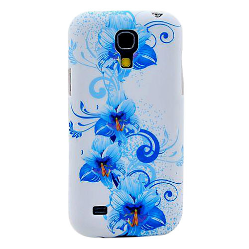 Синие Амариллис Pattern задняя крышка ТПУ мягкий чехол для Samsung Galaxy S4 Mini I9190