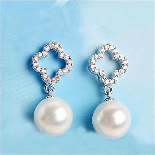 Мода Сладкая (круглый) White Pearl Серьги (1 пара)