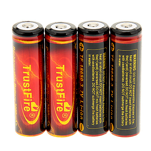 TrustFire 3000mAh батареи 18650 (4 шт)