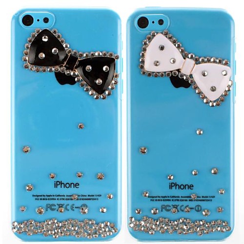 Bowknot Pattern Металл Ювелирные изделия Назад Чехол для iPhone 5C (разных цветов)