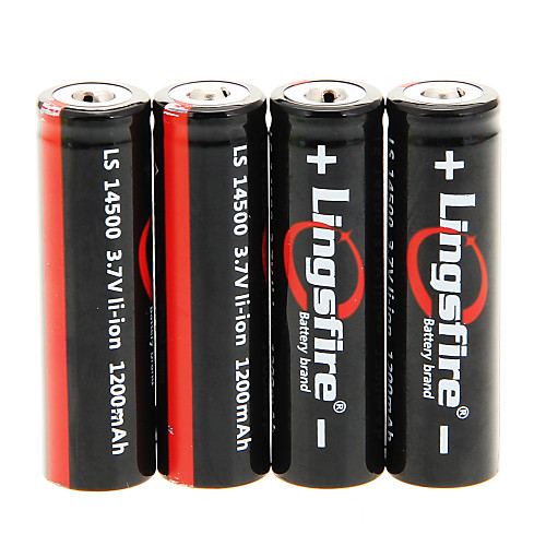 Lingsfire 1200mAh 14500 батарей (4шт)