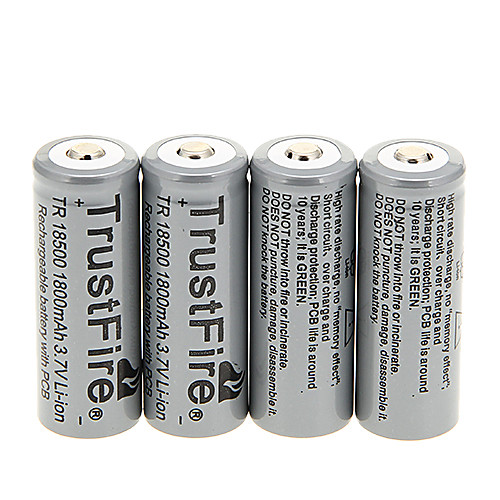 TrustFire 1800mAh 18500 батареи (4шт)