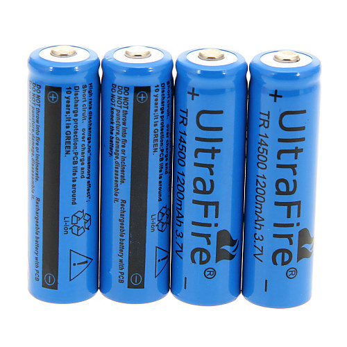 UItraFire TR 1200mAh 14500 батарей (4шт)  4 шт / лота жесткого пластика Батарея Коробка для 14500 батарей