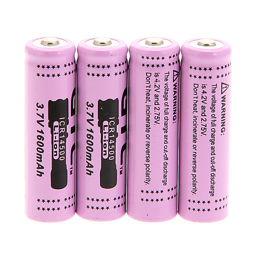 GTL ICR 1600mAh 14500 батарей (4шт)