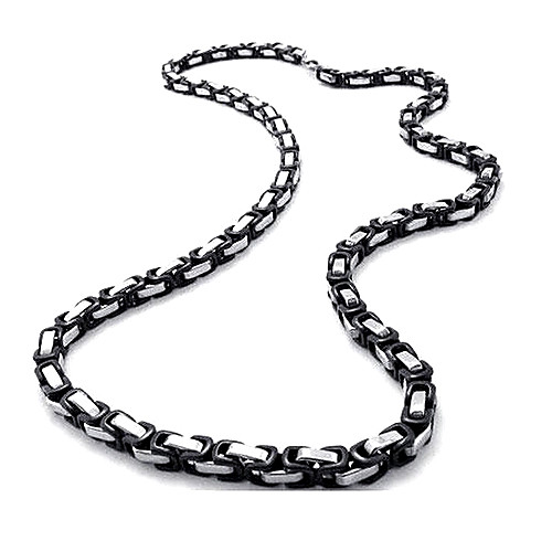 Классический Супер Толстая Super Cool титана стали ожерелье цепь (черный, золото, серебро) (1 шт)