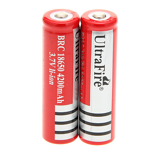 UItraFire BRC 4200mAh батареи 18650 (2шт)  2 шт / лота жесткого пластика батареи Коробка для хранения для аккумуляторов 18650