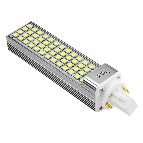 g24 8w 52x5050 SMD 520-600lm 5500-6500K естественный белый свет Светодиодная лампа (110-240V)