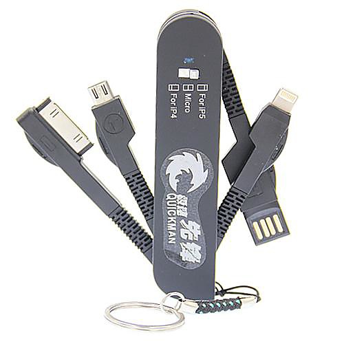 ключ формы USB до 8-контактный, 30-контактный и микроданных USB зарядный кабель синхронизации для мобильный 6 iPhone 6 плюс / Samsung и другие