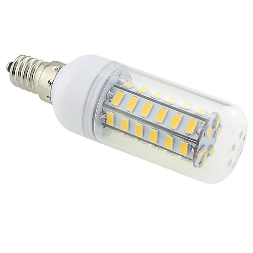 E14 7W 48x5730 SMD 550 ~ 600LM 3000 ~ 3500K теплый белый свет Светодиодные Прозрачная крышка Кукуруза лампа 220В ~ 240В