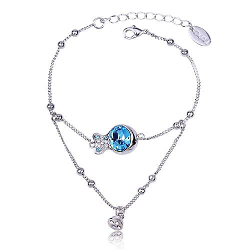 Women's New Style Hot Sale Fish Shape Bracelet Made with Swarovski Elements Crystal