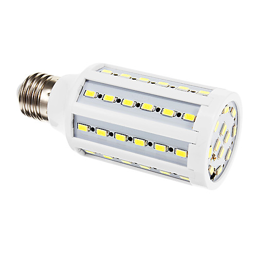 E27 12W 1300LM 6000K 60x5730SMD холодный белый свет мозоли СИД лампа (AC220-240V)