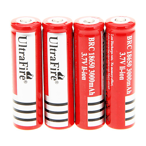 UItraFire BRC 3000mAh батареи 18650 (4шт)