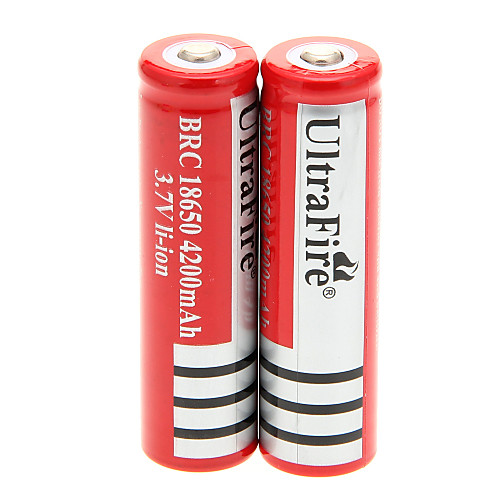 UItraFire BRC 4200mAh батареи 18650 (2шт)  2 шт / лота жесткого пластика батареи Коробка для хранения для аккумуляторов 18650