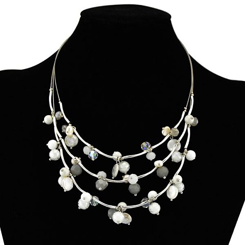 мода красивая пресноводный жемчуг мульти-металл ожерелье
