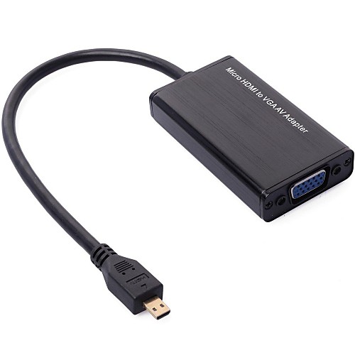 Микро HDMI вход для VGA AV адаптер PC монитор проектора кабеля конвертер AC158