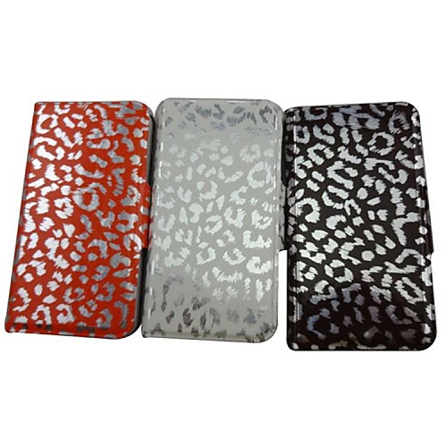 Красивая Leopard Кожаный шаблон PU кожаный чехол всего тела с подставкой для iPhone 4/4S (разных цветов)