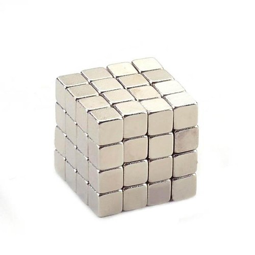 Высокое качество 4мм 64 шт Серебряный куб Неодимовый Железный DIY Magcube