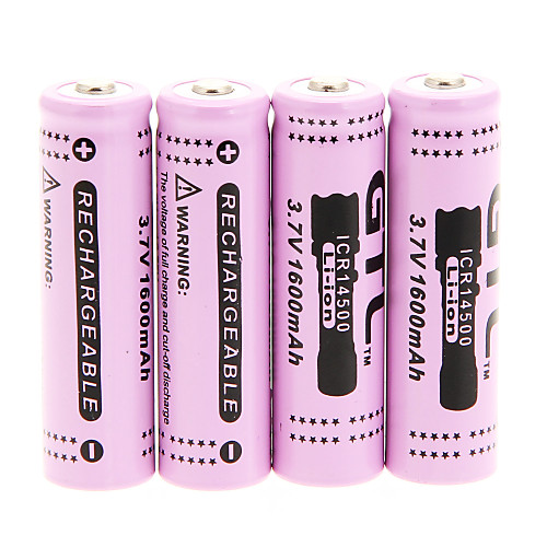 GTL ICR 1600mAh 14500 батарей (4шт)  4 шт / лота жесткого пластика Батарея Коробка для 14500 батарей