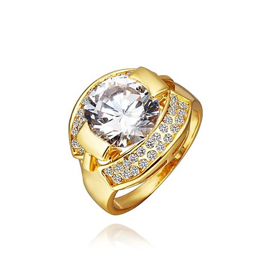 Fashion Women Golden Zircon Fashion Rings(Golden)(1Pcs)