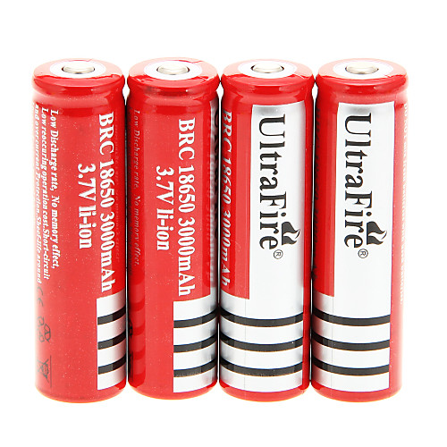 UItraFire BRC 3000mAh батареи 18650 (4шт)  4 шт / лота жесткого пластика батареи Коробка для хранения для аккумуляторов 18650